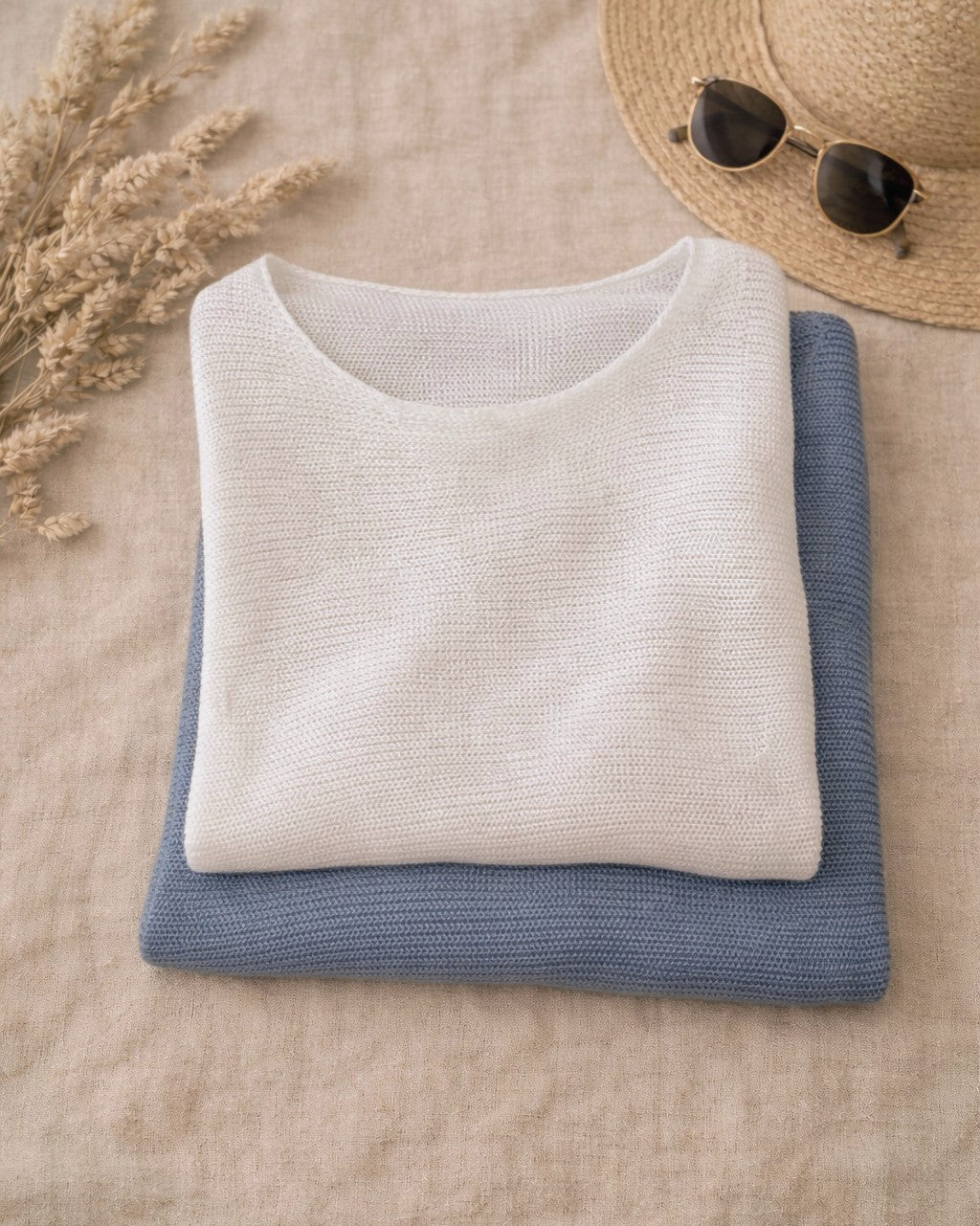 Camiseta de Punto Nerea - Azul lavado