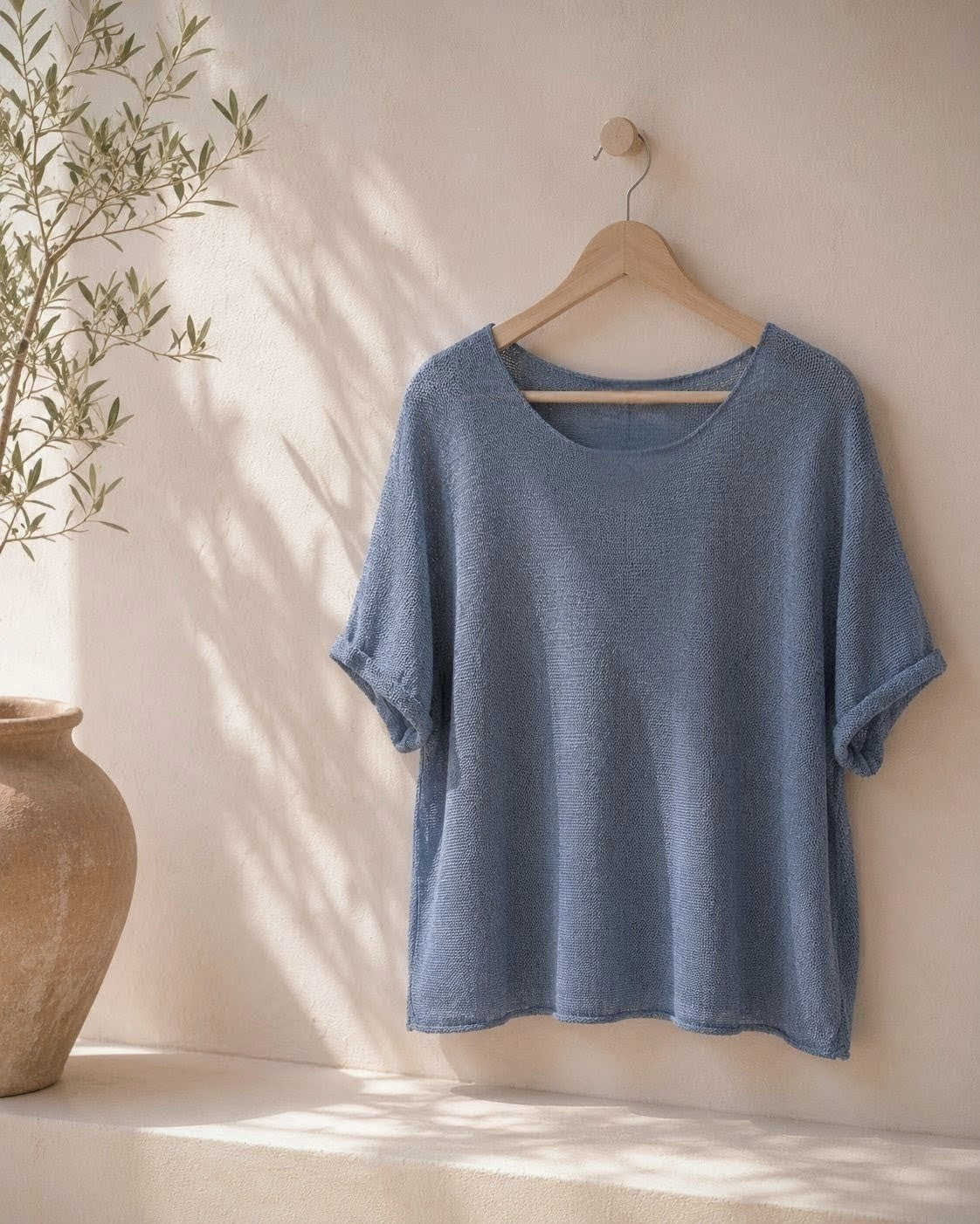 Camiseta de Punto Nerea - Azul lavado