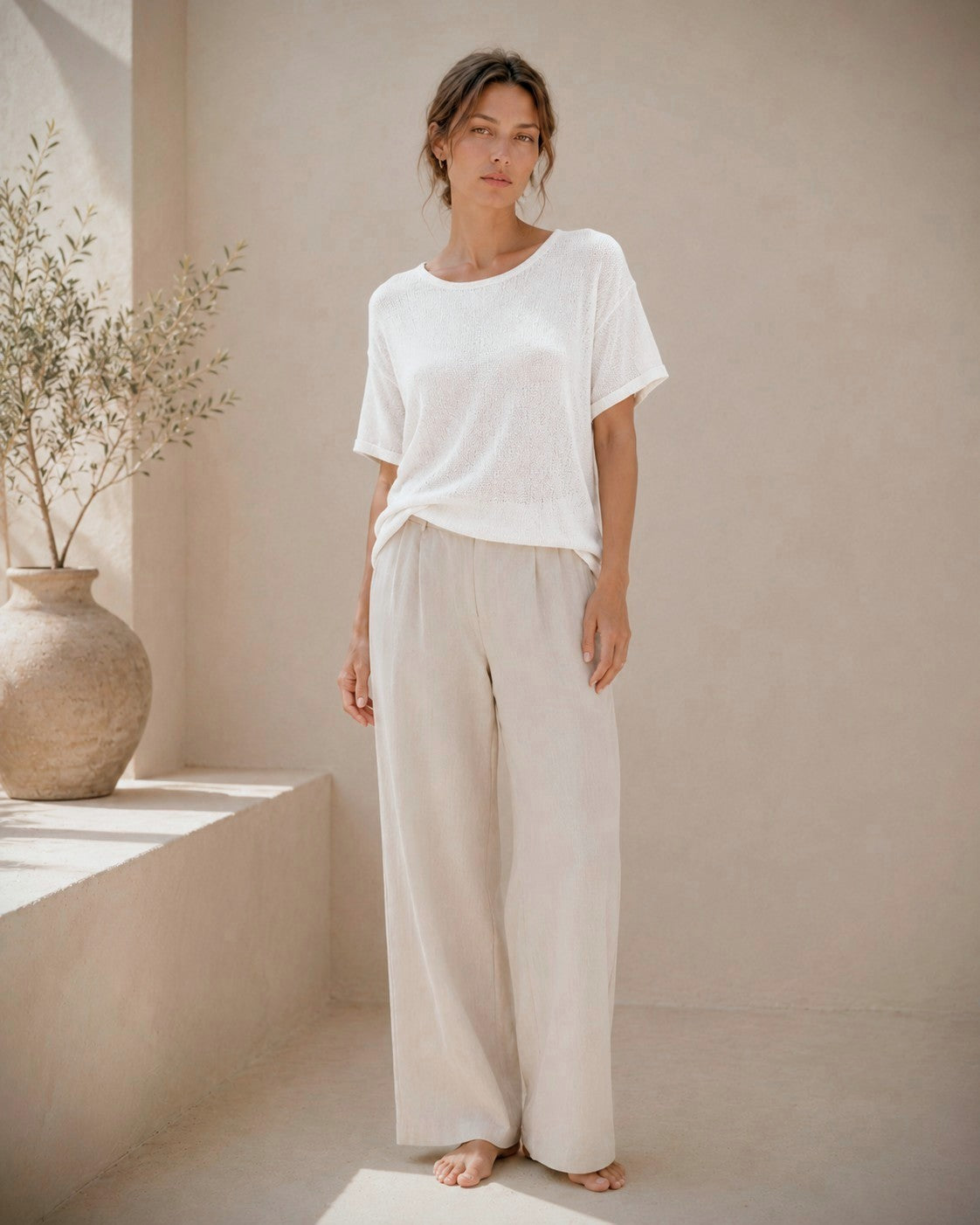 Camiseta de Punto Nerea  Blanco